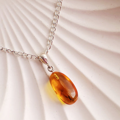 Amber Pendant Insect In Silver (0-1GM)