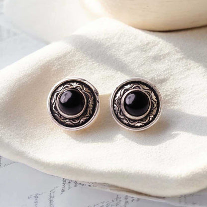 Black Onyx Stud Earrings