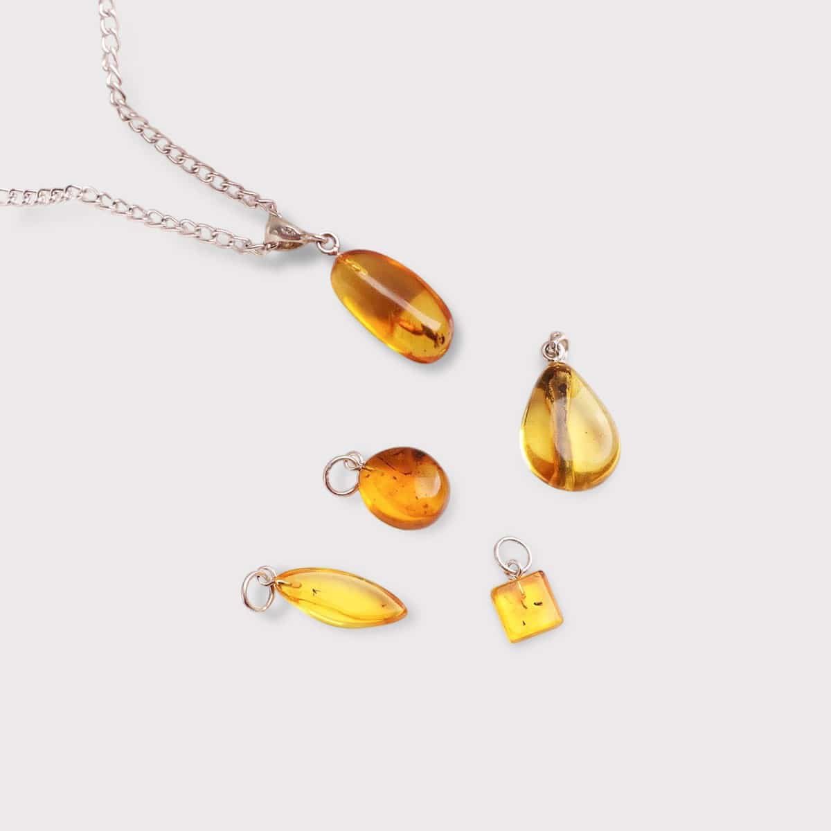 Amber Pendant Insect In Silver (0-1GM)